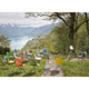 Vitra Eames Plastic Armchair RE DAR — studio, with Vitra Eames Plastic Side Chair RE DSR and Seat Dots