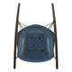 Vitra Eames Plastic Armchair RE RAR in 83 Sea Blue RE / Basic Dark / Dark Maple — packshot, detail