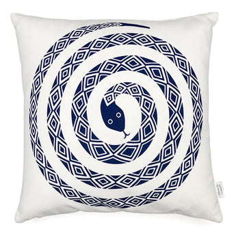 Vitra Graphic Print Pillows Snake Ultramarine