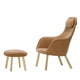 Vitra HAL Lounge Ottoman — studio, with HAL Lounge Chair with Integrated Cushion