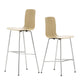 Vitra HAL Ply Stool High and HAL Ply Stool Medium in Natural Oak — packshot