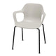 Vitra HAL RE Tube Armchair Stackable in Cotton White, basic dark base — packshot