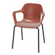 Vitra HAL RE Tube Armchair Stackable in Brick, basic dark base — packshot