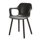 Vitra HAL RE Wood Armchair in Deep Black, dark oak base — packshot
