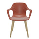 Vitra HAL RE Wood Armchair in Brick, natural oak base — packshot, detail