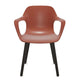 Vitra HAL RE Wood Armchair in Brick, dark oak base — packshot, detail
