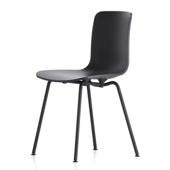 Vitra HAL RE Tube Chair Black Powder Coated Base Black Shell