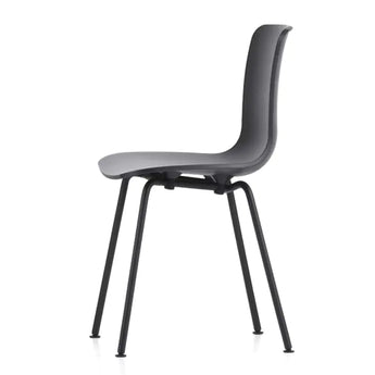 Vitra HAL RE Tube Chair Black Powder Coated Base Black Shell