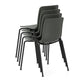 Vitra HAL RE Tube Chair Stackable in Basalt, basic dark base — stacked