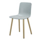 Vitra HAL RE Wood Chair in Ice Blue, natural oak base — packshot