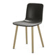 Vitra HAL RE Wood Chair in Deep Black, natural oak base — packshot