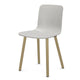 Vitra HAL RE Wood Chair in Cotton White, natural oak base — packshot