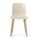Vitra HAL RE Wood Chair in Cotton White, natural oak base — packshot 