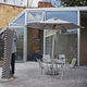 Vitra Landi Chair — lifestyle, with Vitra Davy Table