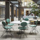 Vitra Noguchi Round Dining Table — studio, with DKR Wire Chair