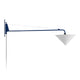 Vitra Abat-Jour Conique in White — studio, detail, with Vitra Petite Potence in Marcoule Bleu