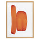 Vitra Design Museum Poster Bouroullec Orange 50×67.5cm — packshot, detail with oak frame