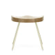 Vitra Tabouret 307 Low Stool in Prouvé Blanc Colombe / Natural Oak — packshot, detail