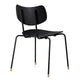 Carl Hansen VLA26T Vega Dining Chair in Oak Black, Black Steel — packshot, detail