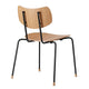 Carl Hansen VLA26T Vega Dining Chair in Oak Lacquer, Black Steel — packshot, detail