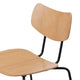 Carl Hansen VLA26T Vega Dining Chair in Oak Lacquer, Black Steel — packshot, detail