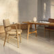 Carl Hansen VLA61 Monarch Chair in Oak Soap, Thor 325 — lifestyle, with BM1160 Table in Oak Oil